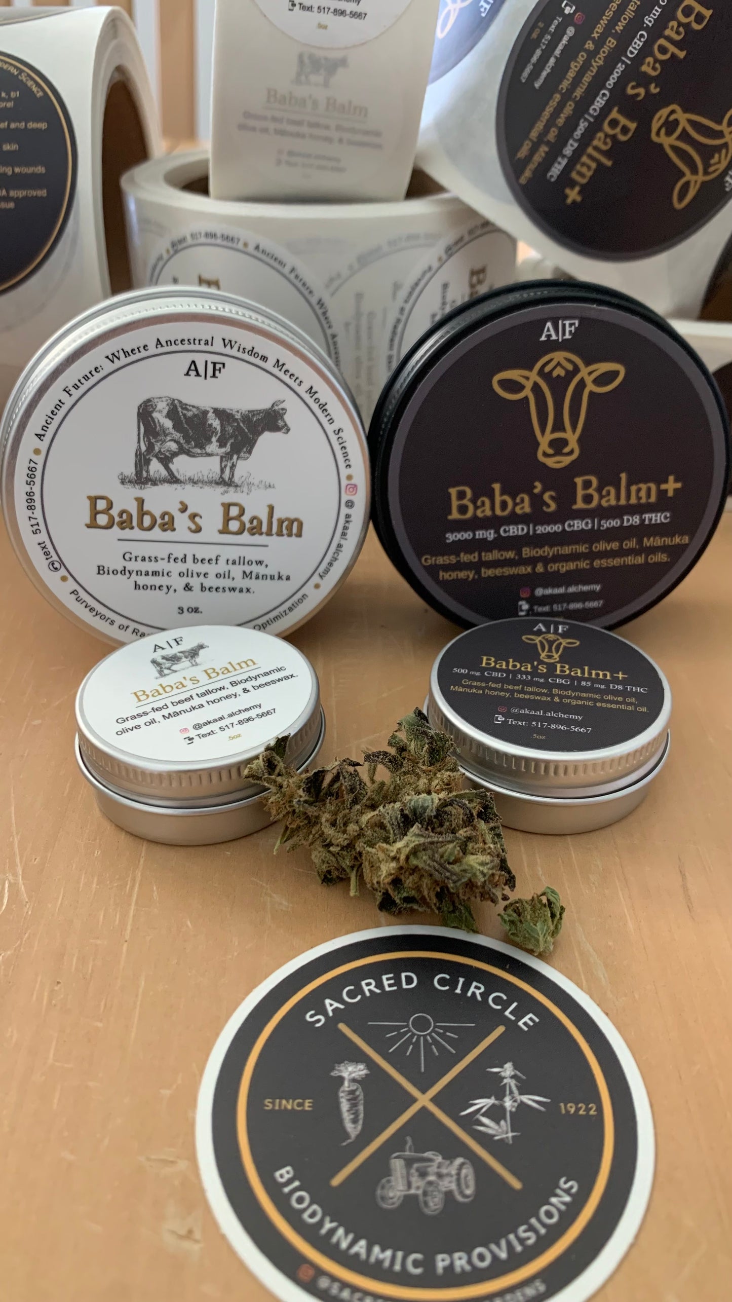 Baba's Balm - Grass Fed Grass Finished Beef Tallow / Mānuka Honey (4 Ounces)