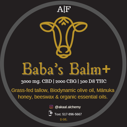 Baba’s Balm+ - 3000mg CBD / 2000mg CBG (2oz)